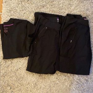 Purple label yoga black scrubs